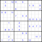 Судоку 12х12 #93 трудный