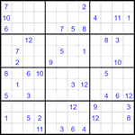 Судоку 12х12 #93 очень трудный