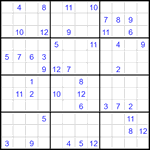 Судоку 12х12 #94 очень трудный