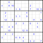 Судоку 12х12 #95 очень трудный