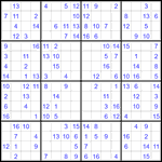 Судоку 16х16 #99 легкий