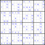 Судоку 16х16 #91 средний