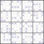 Судоку 16х16 #94 средний