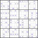 Судоку 16х16 #92 трудный