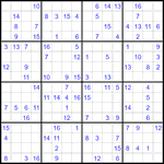 Судоку 16х16 #94 трудный