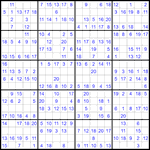 Судоку 20х20 #56 легкий