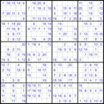 Судоку 20х20 #57 легкий