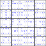 Судоку 20х20 #59 легкий