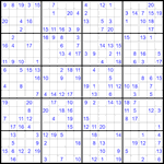 Судоку 20х20 #51 средний