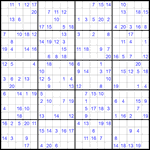 Судоку 20х20 #52 средний