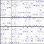 Судоку 20х20 #51 трудный