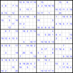 Судоку 20х20 #52 трудный