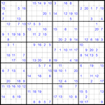 Судоку 20х20 #54 трудный