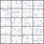 Судоку 20х20 #55 трудный