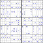 Судоку 20х20 #51 очень трудный