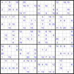 Судоку 20х20 #54 очень трудный