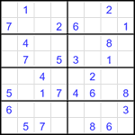 Судоку 8х8 #27 легкий