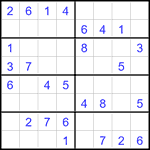 Судоку 8х8 #28 легкий