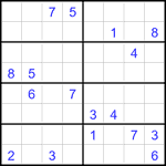 Судоку 8х8 #21 трудный