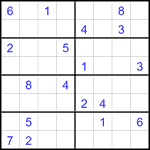 Судоку 8х8 #25 трудный