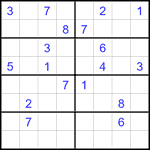 Судоку 8х8 #22 очень трудный