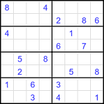 Судоку 8х8 #23 очень трудный