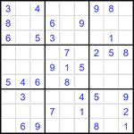 Судоку 9х9 #3501 легкий
