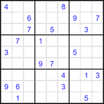 Судоку 9х9 #3474 трудный