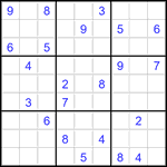 Судоку 9х9 #3475 трудный