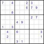 Судоку 9х9 #3482 трудный