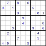Судоку 9х9 #3483 трудный