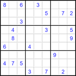 Судоку 9х9 #3486 трудный