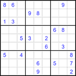 Судоку 9х9 #3487 трудный