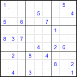 Судоку 9х9 #3489 трудный