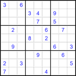 Судоку 9х9 #3490 трудный