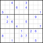 Судоку 9х9 #3491 трудный