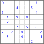 Судоку 9х9 #3494 трудный