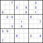 Судоку 9х9 #3469 очень трудный