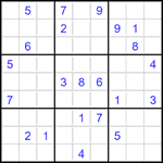 Судоку 9х9 #3470 очень трудный