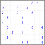 Судоку 9х9 #3474 очень трудный