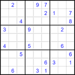 Судоку 9х9 #3476 очень трудный