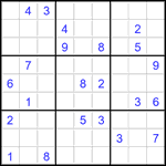 Судоку 9х9 #3477 очень трудный