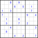 Судоку 9х9 #3478 очень трудный