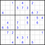 Судоку 9х9 #3481 очень трудный