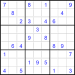 Судоку 9х9 #3482 очень трудный