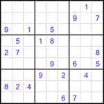 Судоку 9х9 #3486 очень трудный