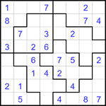 Судоку-пазл 8х8 #27 легкий