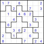 Судоку-пазл 8х8 #28 легкий