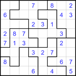 Судоку-пазл 8х8 #29 легкий