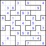 Судоку-пазл 9х9 #416 легкий